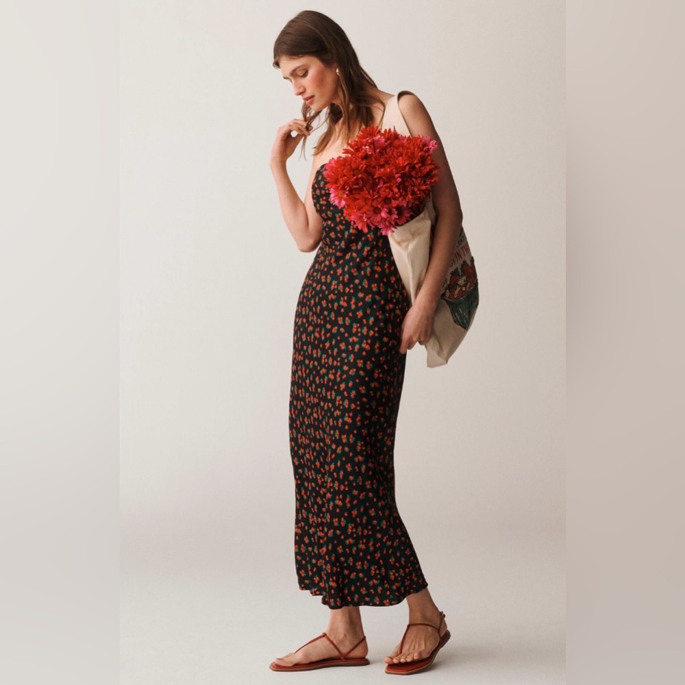 Anthropologie The Tilda Slip Dress Strawberries